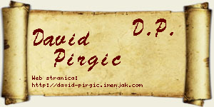 David Pirgić vizit kartica